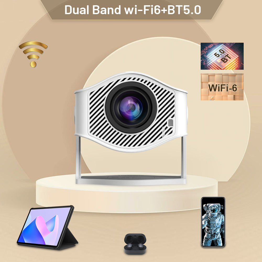 HM400Pro Mini Projector | 1280x720, Wi-Fi 6, BT 5.0, Android 11, 150ASNI