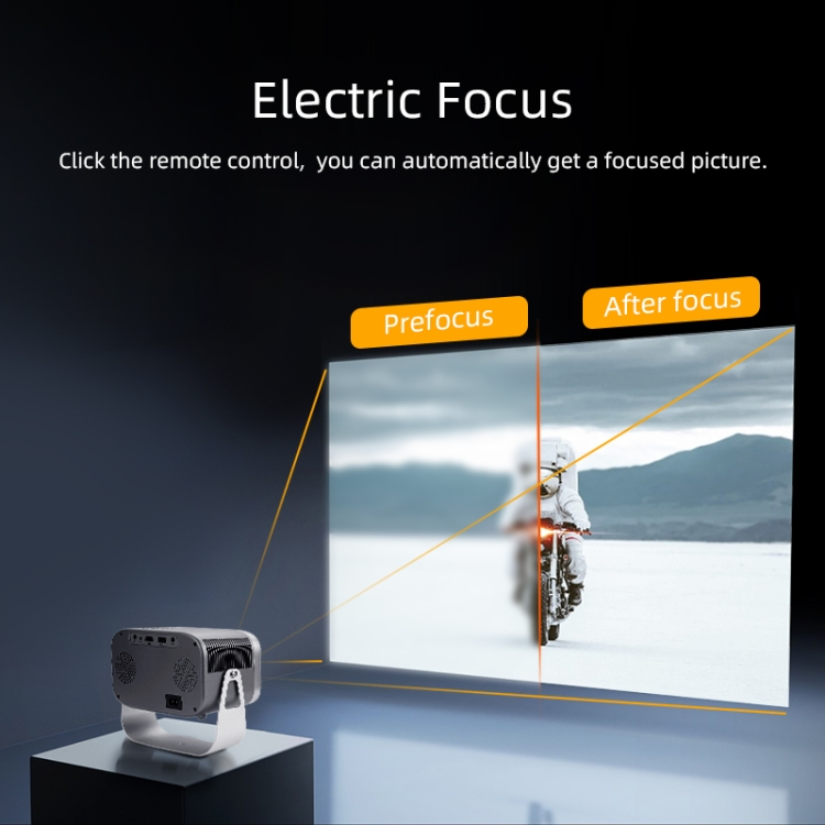 K6 Mini Projector | 720P, Android 9.0, Electric Focus, 150 ANSI Lumens