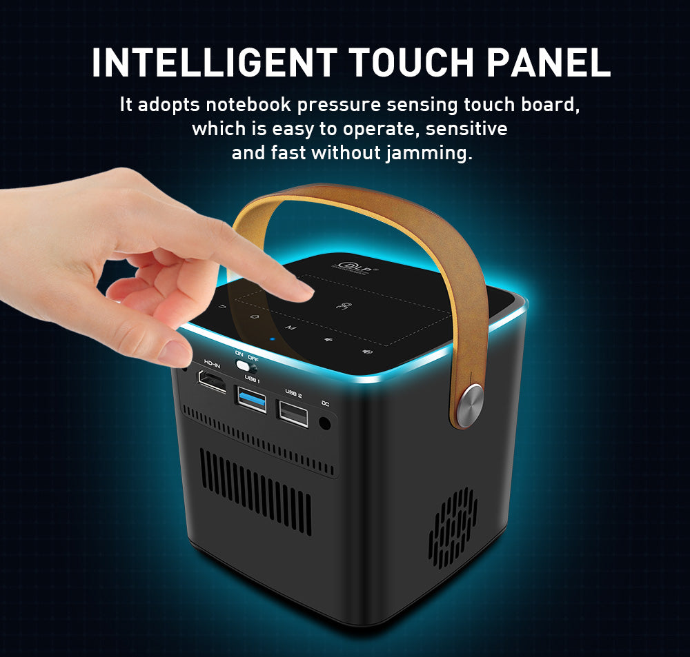P12 DLP Mini Projector | 1080P, Pocket-Sized, 200 Lumens, Built-in Battery