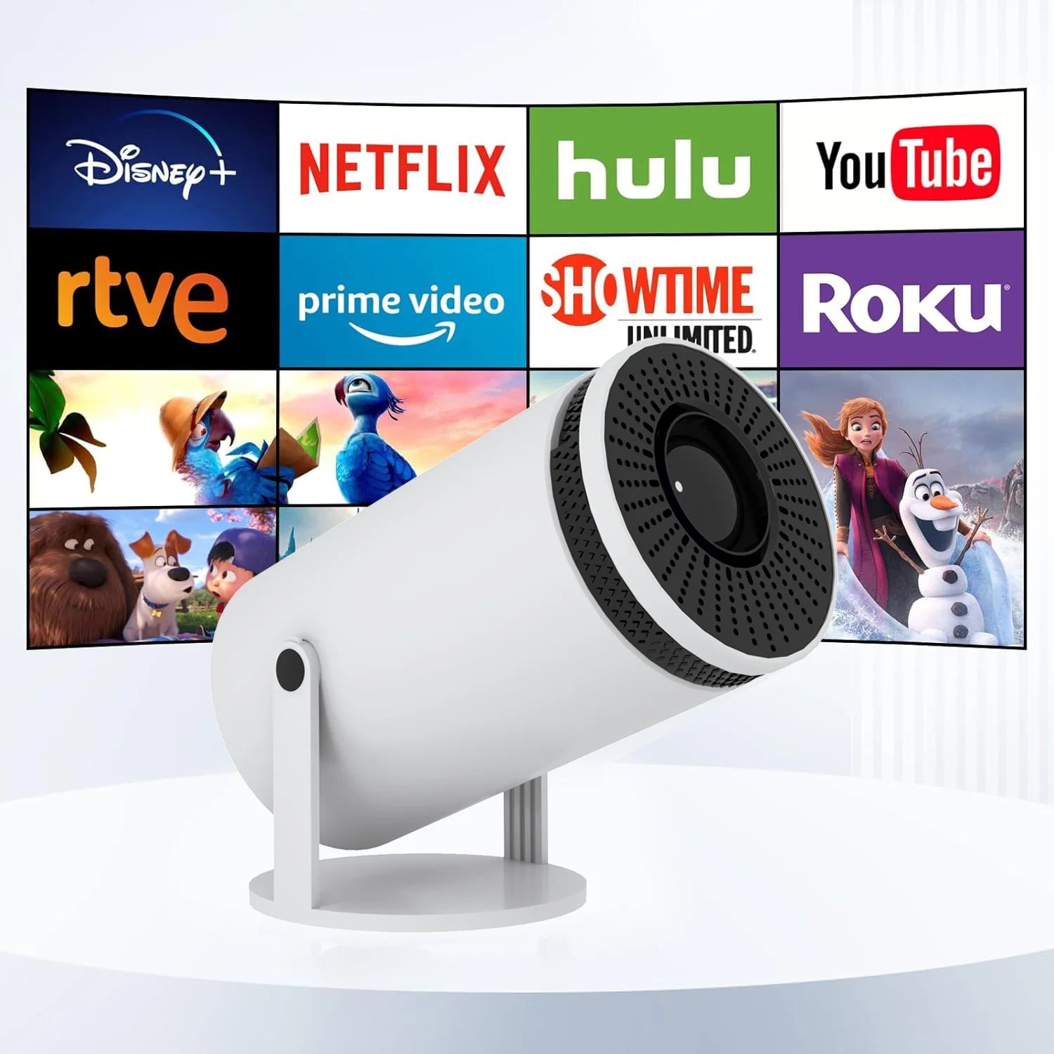 HY310 Mini Projector | 720P, Wi-Fi 6, BT 5.0, Android 11, Portable Projector